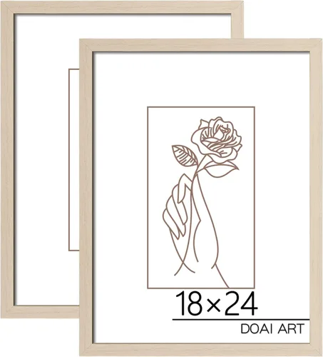 Miniatura 41 de DOAI ART Marco de póster de 16 x 20 pulgadas, paquete de 2 marcos de fotos de roble y veta de madera de 16 x 20 pulgadas para montaje en pared