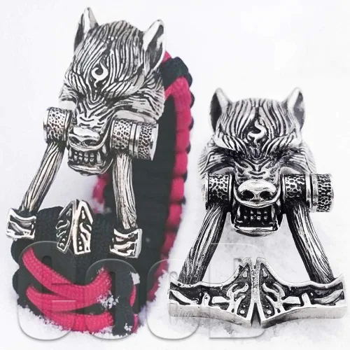 CooB EDC - Grillete de cuerda de paracaídas fundido a mano con hebilla de grillete de cuerda de paracaídas, colección de animales para pulseras de