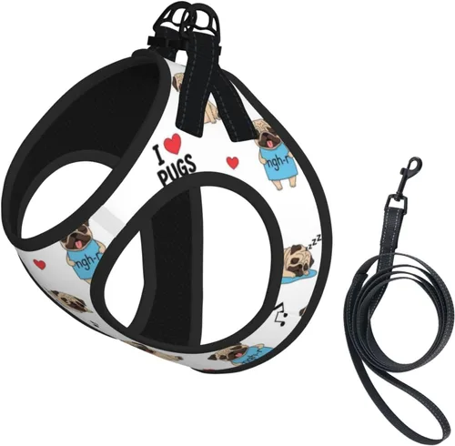 Miniatura 15 de Arnés de chaleco delantero para perro, patrón de avión de avión azul marino, correas ajustables a prueba de escape, solución de control para perros