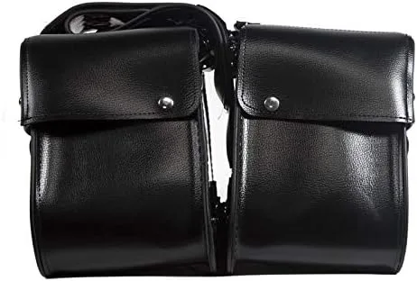Miniatura 2 de Bolsa de cuero universal unisex impermeable para silla de montar de motocicleta, diseño duradero de dos correas, cómoda y elegante bolsa