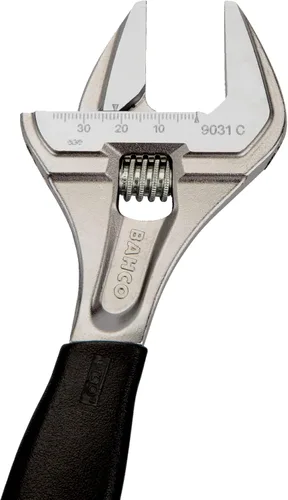 Miniatura 4 de Bahco Llave ajustable SAE de boca grande de 8 pulgadas con mango, mandíbula ancha, cabeza delgada y agarre True Ergo para espacios reducidos, ideal