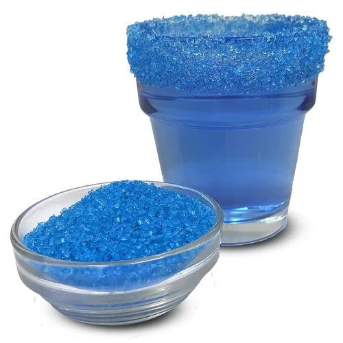 Miniatura 15 de Snowy River Azúcar de cóctel azul real, certificado Kosher de color natural azul real (8 onzas, cristal mediano)