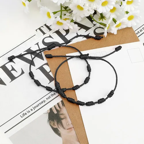 Miniatura 10 de Pulsera de protección con 7 nudos de protección, pulseras ajustables para mujer