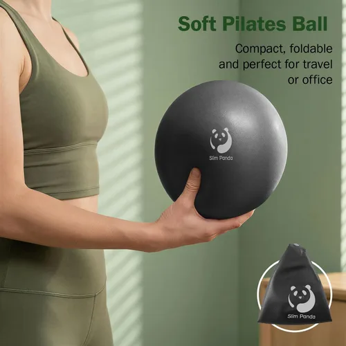 Miniatura 6 de Slim Panda Pelota de Pilates, Pelota de Ejercicio Pequeña de 9 Pulgadas, Mini Pelota de Yoga Antiestallido para Estabilidad, Entrenamiento, Barre