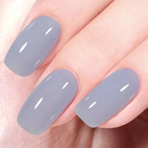 Miniatura 13 de AILLSA Esmalte de uñas de gel amarillo otoñal, esmalte de gel de hojas de otoño, esmalte de gel neutro translúcido nude de larga duración