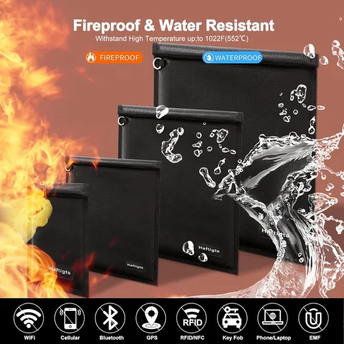 Miniatura 2 de Faraday - Paquete de 4 bolsas Faraday para portátiles y teléfonos, jaula Faraday para protección antirrobo y seguimiento, bolsas bloqueadoras