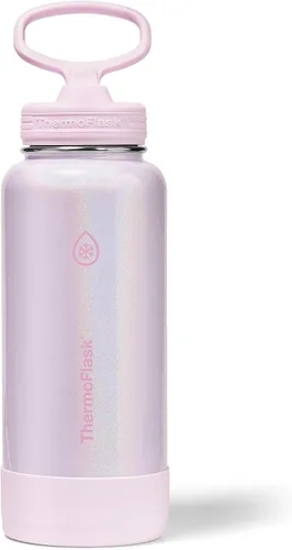 Miniatura 17 de ThermoFlask Botella de agua aislada con tapa de boquilla, a prueba de fugas, botella de agua de acero inoxidable para bebidas frías y calientes