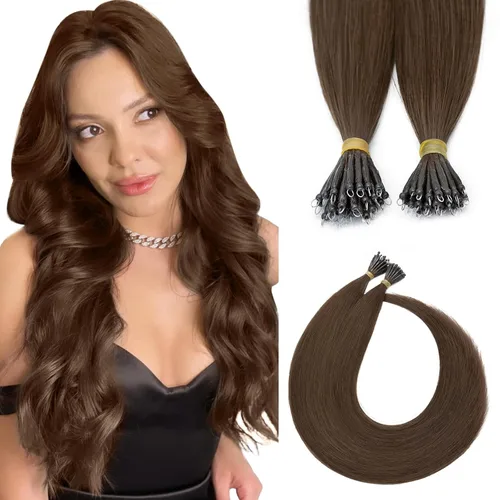 Miniatura 7 de MY-LADY Microlink - Extensiones de cabello humano con microcuentas de 14 pulgadas, extensiones de cabello rubio con micro bucle, extensiones