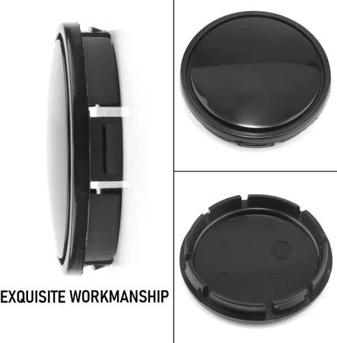 Miniatura 7 de RTRHINOTUNING - Tapas centrales de rueda de 2.2 pulgadas/56 mm compatibles con tapas centrales para aros de Golf Jetta Beetle, 1J0601171, DI: Negro