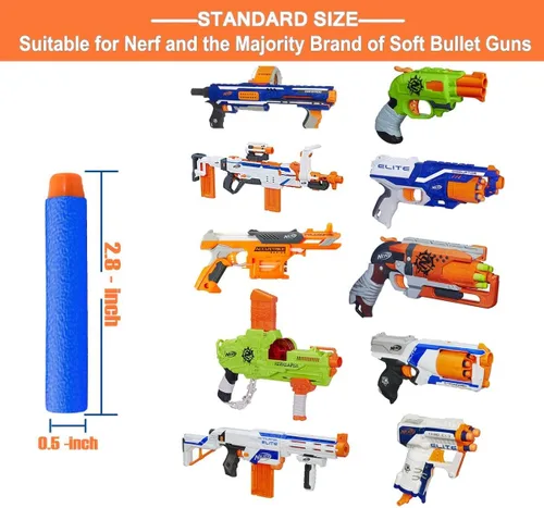 Miniatura 3 de POKONBOY 1200 Pack Refill Darts Compatible with Nerf Guns, Refill Bullet Darts Foam Darts Compatible with Nerf Guns N-Strike Elite Series Blaster