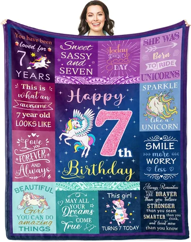 Miniatura 17 de Solzien Manta de regalo de cumpleaños para niño de 1 año, 50 x 40 pulgadas, regalos para hijo de un año, sobrino/nieto, decoraciones de primer