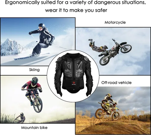 Miniatura 5 de Gute - Chaqueta protectora de motocicleta con armadura completa, chaqueta protectora de motocross, armadura protectora, equipo deportivo