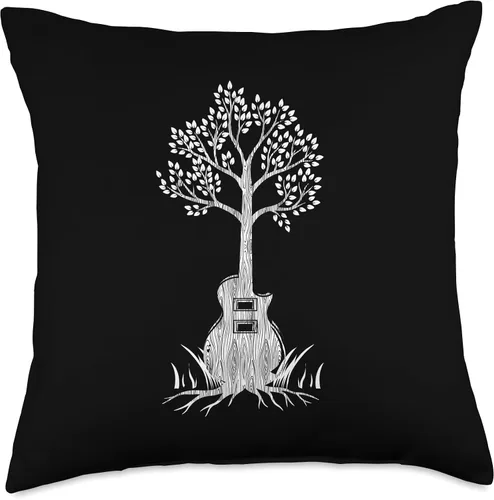 Miniatura 4 de Electric Guitar Gifts & Accessories E Tree-Guitarist - Almohada de guitarra eléctrica, 16 x 16 pulgadas, multicolor