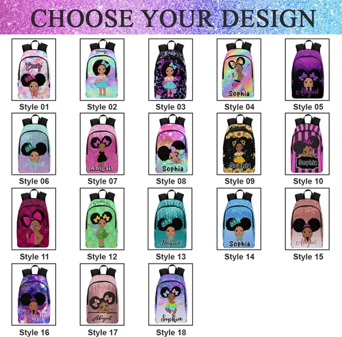 Miniatura 43 de Texto personalizado Elefante desgaste gafas mochila mochila mochila casual Daypack bolsa para mamá niñas, color86-4, Mochilas Daypack