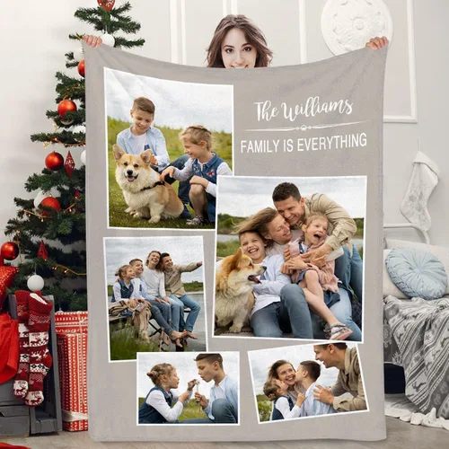 Miniatura 20 de SalaGraphics Manta personalizada con fotos, texto, regalos personalizados para parejas, mantas con fotos con mis propias fotos, mantas 5 Fotos
