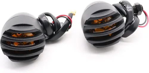 Miniatura 6 de 2 luces intermitentes de motocicleta resistentes color ámbar luces intermitentes (negro)
