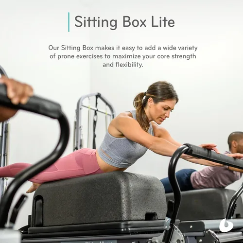 Miniatura 2 de Caja de asiento de pilates para reformer — Caja de ejercicios de espuma ligera para entrenamientos de caja larga, columna vertebral corta y piso