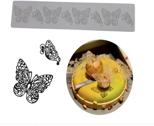 Miniatura 2 de Molde de encaje de silicona Love para pastel, tapete de impresión de fondant, tapete de encaje con patrón de corazón para decoración de tartas, día