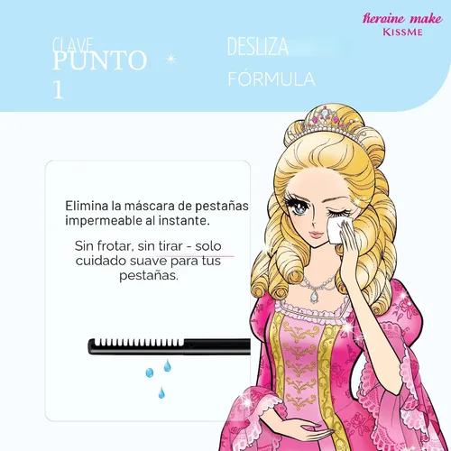 Miniatura 3 de Heroine Make by KissMe Speedy Removedor de Rímel, Removedor de Maquillaje de Ojos Suave para Rímel a Prueba de Agua, Limpiador de Acción Rápida y No