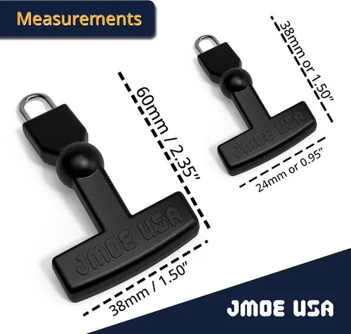 Miniatura 4 de Jmoe USA Tiradores de cremallera de repuesto con cierre en T Compatible con enfriadores suaves RTIC, refrigeradores de día, mochila y bolsas
