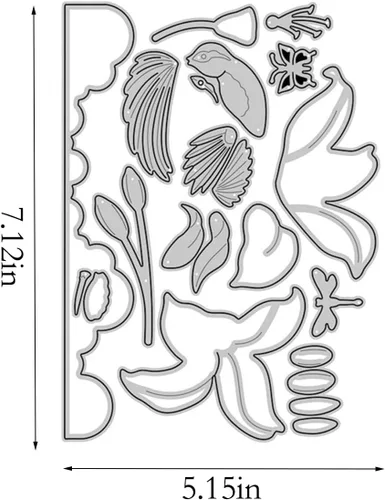Miniatura 2 de Troqueles de flores para hacer tarjetas, troqueles de corte de metal, troqueles de papel para álbumes de recortes, suministros de fabricación