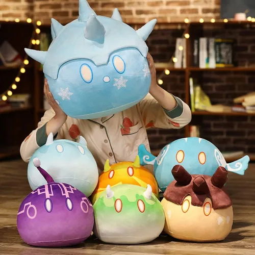 Miniatura 3 de CHAOZI0 CHAOZI0 - Almohada de peluche para niños, cojín para sofá, almohada suave de peluche para fanáticos del juego de rol (13.8 pulgadas, agua)