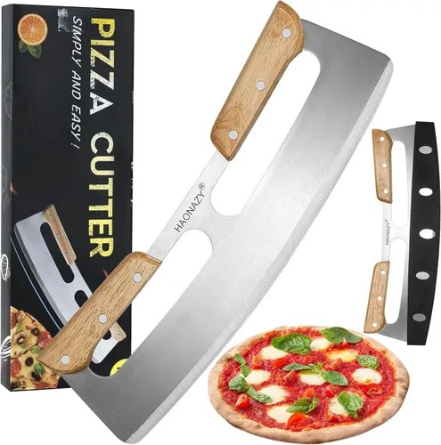 Miniatura 8 de Sharp - Cortador de pizza de 14 pulgadas con asas dobles y cubierta protectora, bueno para cocina y comedor Negro