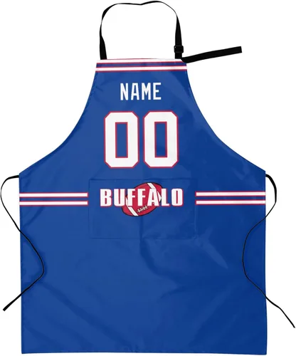 Miniatura 23 de Delantal con bolsillos, nombre personalizado y número, regalos personalizados para hombres y mujeres fanáticos del fútbol