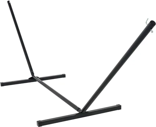 Miniatura 9 de Lazy Daze Hammocks Hamaca portátil de acero resistente de 15 pies con ganchos y cadenas para exteriores, patio, patio trasero, capacidad de 450 Negro