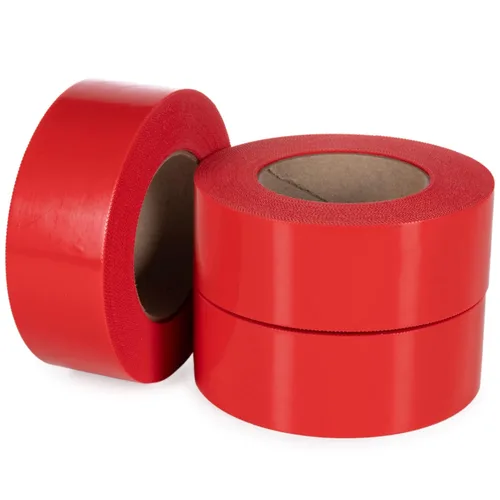 IDL Packaging Cinta de estuco roja de 2 pulgadas x 60 yardas, 3 rollos, resistente – 60 días de larga duración – Se quita sin dejar rastro –