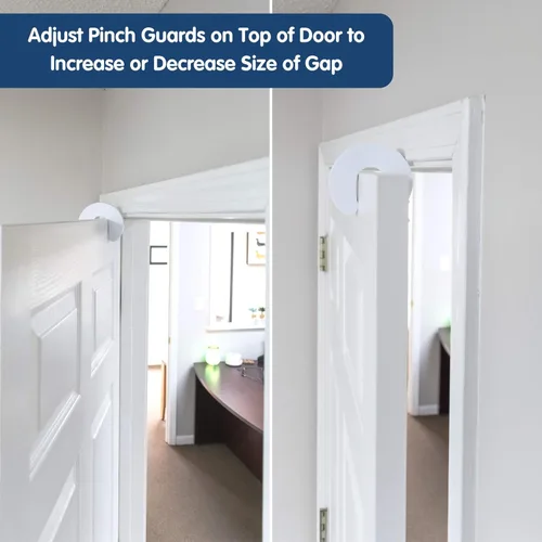 Miniatura 5 de Wittle Protector de pellizco para puerta, paquete de 6 topes de puerta a prueba de bebés con espuma suave y duradera, evita que las puertas se