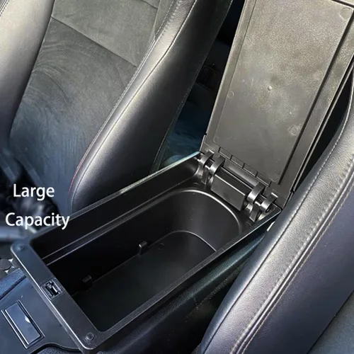 Miniatura 5 de Consola Reposabrazos para Toyota 86 GT86 / Subaru BRZ Centro Caja de Almacenamiento Dual para Scion FR-S 2012-2020 (Todo Negro) Reposabrazos