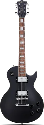 Miniatura 10 de Leo Jaymz Guitarra eléctrica serie SC - Cuerpo de caoba, diapasón de laurel, humbuckers duales, puente Tune-O-Matic, cuello C, afinadores 18:1