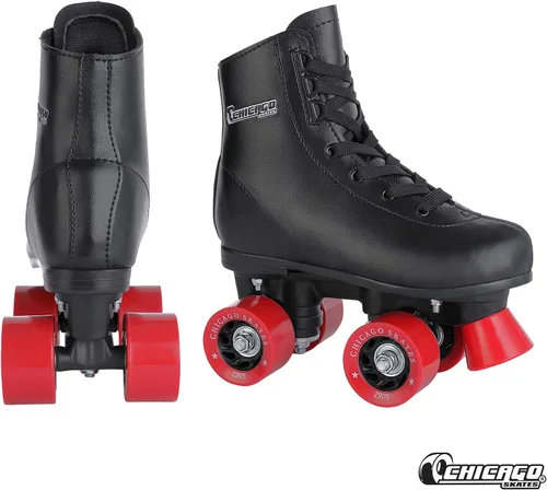 Miniatura 2 de Chicago Rink Patines para niñas y niños – Zapatos de patinaje duraderos para uso en interiores y exteriores con cuello acolchado en el tobillo
