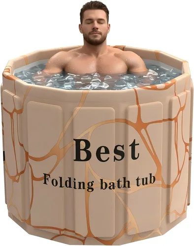Miniatura 19 de Ice Bath - Bañera fría – Baño de hielo portátil para adultos, bañera plegable aislada de 6 capas para crioterapia y recuperación muscular, bañera