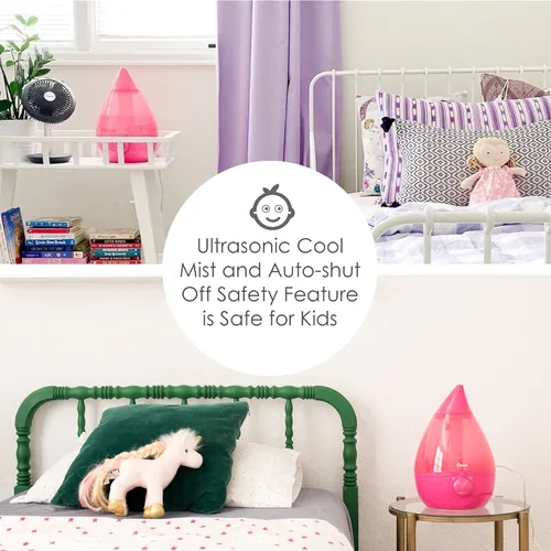Miniatura 3 de Crane - Humidificadores ultrasónicos para dormitorio y oficina, humidificador de vapor frío de 1 galón para habitación grande y hogar, filtros
