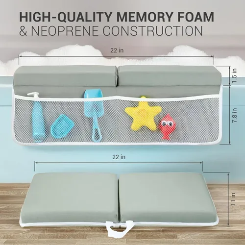 Miniatura 2 de colsen Juego de almohadillas de baño para bebés y rodillas - Cómodo, 1.5 pulgadas de grosor, sin dolor, antideslizante, plegable para padres