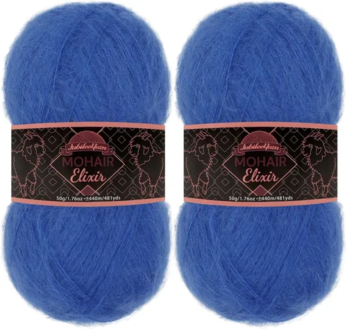 Miniatura 72 de JubileeYarn Mohair Elixir Yarn - 50g/Skein Baby Wool Blend - Cosmopolitan - 1 Skein