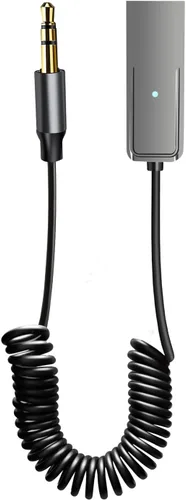 Miniatura 2 de Adaptador auxiliar Bluetooth Bluetooth 5.3 para automóvil, adaptador auxiliar Bluetooth 5.3 con conector de audio de 0.138 in con entrada
