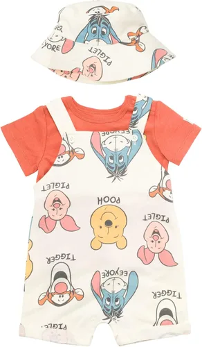 Miniatura 3 de Disney Winnie the Pooh - Conjunto de 3 piezas para bebé, camiseta y sombrero, tallas recién nacido a bebé (0-24 meses)