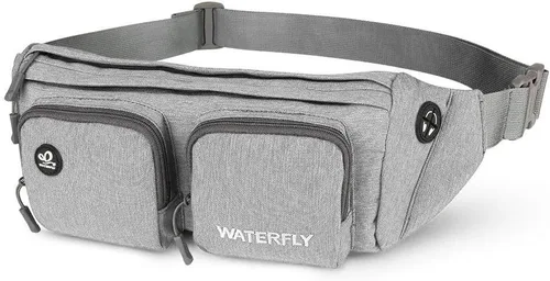 Miniatura 11 de WATERFLY Riñonera de gran tamaño para hombres y mujeres, para viajes, correr o caminar (camuflaje negro)
