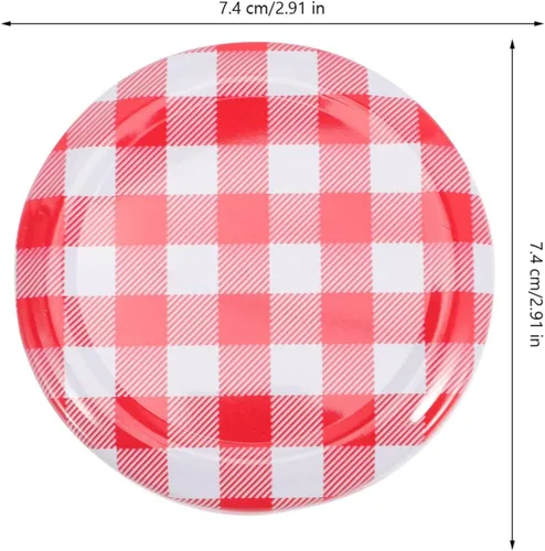 Miniatura 6 de Kichvoe 40 tapas para tarros de mermelada de 2.83 pulgadas, tapas de rosca herméticas para tarros de conserva, almacenamiento de alimentos