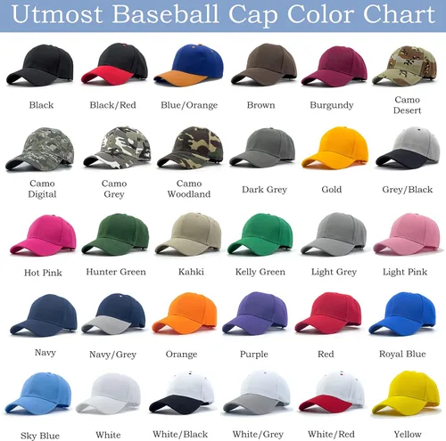 Miniatura 5 de Utmost Gorra de béisbol estructurada con cierre ajustable - Sombrero de rendimiento para actividades al aire libre y bordado personalizado