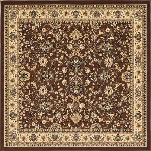 Miniatura 274 de Unique Loom Colección Sialk Hill - Alfombra de área Washington (3 pies 3 pulgadas x 5 pies 3 pulgadas, rectángulo, burdeos/crema)