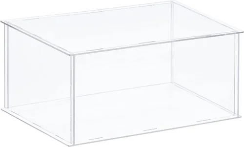 Miniatura 14 de MECCANIXITY Vitrina de acrílico Caja de plástico transparente montar escaparate a prueba de polvo 14x6.3x4.1 pulgadas para artículos coleccionables