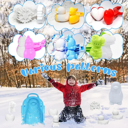 Miniatura 3 de Molde de nieve y molde de arena, actividades al aire libre, encantador pingüino 3D en forma de nieve y arena para niños y adultos, juguete al aire