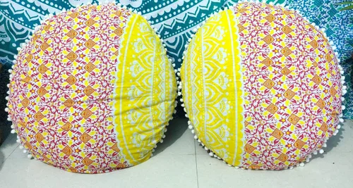 Miniatura 55 de CRAFT KALA Funda de cojín con diseño de mandala, funda de cojín para asiento, hippie, decorativo, bohemio, otomano, de algodón, indio, para sala