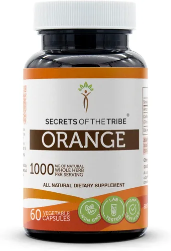 Secrets of the Tribe Naranja 60 Cápsulas, 1000 mg, Naranja (Citrus Sinensis) Cáscara Seca (60 Cápsulas)
