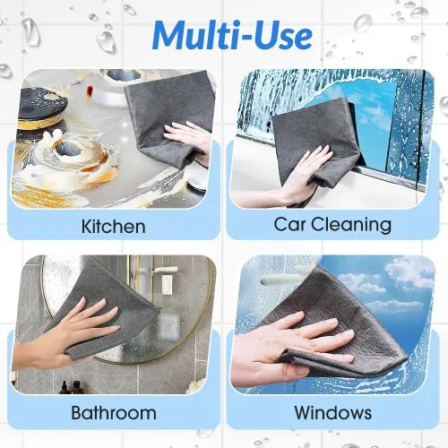 Miniatura 6 de Paño mágico multifuncional, paño de limpieza mágico grueso reutilizable, paño de limpieza de microfibra mágico sin rayas, adecuado para vidrio, 10