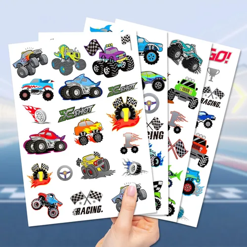 Miniatura 5 de 75 piezas de tatuajes temporales Hot Wheels para niños, decoraciones de cumpleaños Hot Wheels, recuerdos de fiesta Hot Wheels, tatuajes temporales